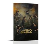 The Old Guard Action Adventure Movie Poster Wall Art Canvas Aesthetic Cover Poster Vintage Music And Movies Decorative Painting for Living Room Bed Room 24x36inch(60x90cm) Frame-style