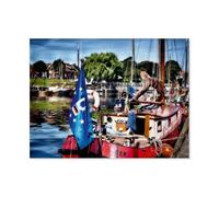 The old harbour of Carolinensiel，Jigsaw Puzzles for Adults 1000 Piece, Classic Puzzle Teens Boys Girls Puzzles Sturdy Tight Fitting Pieces,Letters On Back for Ideal Challenging And Gift（38x26cm）-AQ55