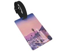 The Old Hollywood Luggage Tag PVC Travel Bag Tag with Strap ID Card Label for Suitcase Backpack Carry On Baggage Identifier