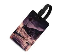 The Old Hollywood Luggage Tags with ID Card, Durable Travel Bag Tags, Waterproof Name Tag for Suitcases, Backpacks & Travel Cases Black-Style