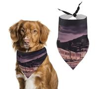 The Old Hollywood Pet Scarf Adjustable Pet Accessories Triangular Scarf Washable Floral Print Puppy Bib Bandana Stylish Comfortable Cat Scarves for Holiday Scarfs