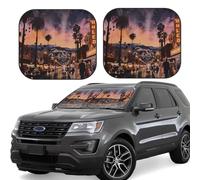 The Old Hollywood Print Car Sun Shade Windshield 2-Piece Foldable Front Windshield Sun Visor Sunshade for Car Windshield, S