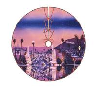 The Old Hollywood Print Christmas Tree Skirt Festive Decoration For The Perfect Holiday Ambience