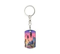 The Old Hollywood -Print Custom Metal Keychain for Gifts, Personalized Engraved Design, Rust-Proof & Washable (1-Piece).