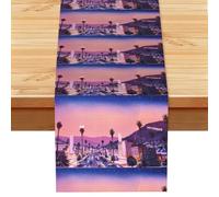 The Old Hollywood Print Farmhouse Table Runner Washable Dining Table Decor For Dresser Office Banquet 33x183cm