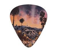 The Old Hollywood Print Guitar Picks 12-Pack - Assorted Thickness Picks (0.46mm, 0.71mm, 0.96mm) with Storage Box & Assorted Unique Design for Acoustic, Electric, Bass, and Ukulele Players