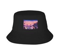 The Old Hollywood Print New Adult Double Fisherman Hat Joker Sun Hat Outdoor Travel Hat, The Old Hollywood, One Size