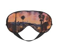 The Old Hollywood Printing Sleep Mask for Women Men Double-Sided Print Soft Silk Eye Masks Eye Sleep Shade Cover