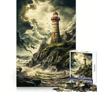 The Old Lighthouse Secrets Jigsaws 1000 Pieces for Adults Brain Challenge Toy Peaceful Time Clear Cut Art Collectible (38x52cm)