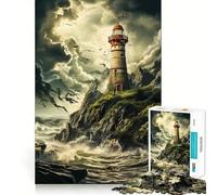 The Old Lighthouse Secrets Teenagers 1000 Piece Jigsaw Puzzle Mind Exercise Toy Group Play Precision Cut Festival Gift (38x26cm)