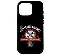 The Old Man’s Garage Repairs Cold Beer Bad Advice Mechanic Case for iPhone 16 Pro