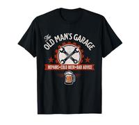The Old Man’s Garage Repairs Cold Beer Bad Advice Mechanic T-Shirt
