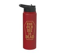 The Old Me is Dead Funny Sarcastic Coffin New Beginning Gym Stainless Steel Insulated Water Bottle