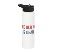 The Old Me is Dead Funny Sarcastic Quote New Beginning Gym Stainless Steel Insulated Water Bottle