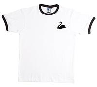The Old School Shop Swansea CTY 1960s Football T Shirt New Sizes S-XXL Embroidered Logo White