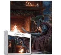 The Old Soldier at The Christmas Fireside 1000 Piece Jigsaw Puzzles for Adults Warm Scene Puzzle Colorful DIY Puzzles for Home Decoration Gifts Family Puzzle Perfect for Game Nights 50×70cm