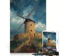 The Old Stone Windmill Jigsaw Puzzle for Adults 1000 Pieces Think Smart Toy Home Enjoy Accurate Cut Wall Art Decor (38x52cm)
