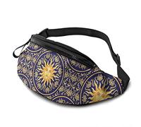 The Old Sun and The Moon Waist Bag with Adjustable Strap Hip Bum Bag for Man Women Outdoors Sports Running Gym Traveling