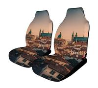The Old Town at Sunset Car Seat Covers Universal, 2PCS Carseat Protector - Stretchable Fabric, Anti-Slip Elastic Car Seat Protector for Cars, SUV, Trucks