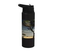 The Old Tree in the Savannah is a Symbol of Nature and Age Stainless Steel Insulated Water Bottle