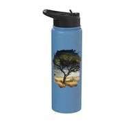 The Old Tree in the Savannah is a Symbol of Nature and Age Stainless Steel Insulated Water Bottle
