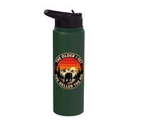 The Older I Get The Heller The No Retro Bear Badge Stainless Steel Insulated Water Bottle