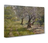 The Olive Grove By William Merritt Chase Canvas Print | Gallery Wrapped 30mm Frame Wall Art | 30x20 inches | Ready to Hang | Classic Landscape Picture | Living Room Bedroom Lounge Office