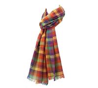 The Olive House® Rainbow Tartan Fair Trade Scarf