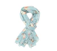 The Olive House® Womens Christmas Winter Robin Bird Scarf Light Blue
