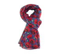 The Olive House® Womens Poppy Scarf Navy Blue