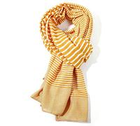 The Olive House® Womens St Ives Stripe Lagenlook Scarf Mustard