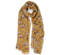 The Olive House® Womens Winter Christmas Robin Bird Scarf Mustard