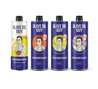 The Olive Oil Guy Olive Oil Extra Virgin, Infused Olive Oil 250ml (4 Flavour Infused Oil Gift Set)