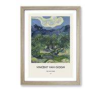 The Olive Trees By Vincent Van Gogh Exhibition Museum Painting Framed Print | A3 Oak Framed Wall Art | Ready to Hang | Modern Floral Picture | Living Room Bedroom Lounge Office