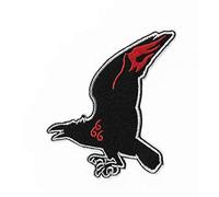 The Omen Crow Logo Patch Embroidered Iron/Sew on Badge Horror Movie 666 Damien Thorn Series 2 3 Applique Souvenir