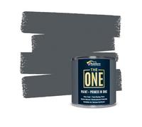 THE ONE All-In-One Paint & Primer - Dark Grey Matt, 250 ml | Multi-Surface 1 Coat Formula | Easy Indoor & Outdoor Decorating for Home & Garden Walls, Floors & Furniture | Water-Based & Low VOC