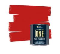 THE ONE All-In-One Paint & Primer - Red Matt, 250 ml | Multi-Surface 1 Coat Formula | Easy Indoor & Outdoor Decorating for Home & Garden Walls, Floors & Furniture | Durable, Water-Based & Low VOC