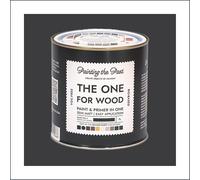 The One for Wood Paint & Primer 1L Black No. 2 Blown Out Candle | Semi Matt Finish, Bio-Based & VOC-Free Formula for Wooden Furniture & Surfaces | Durable & Easy Indoor Home Decorating