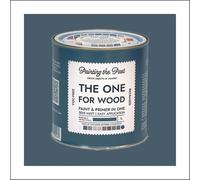 The One for Wood Paint & Primer 1L Blue No. 3 Midnight Stroll | Semi Matt Finish, Bio-Based & VOC-Free Formula for Wooden Furniture & Surfaces | Durable & Easy Indoor Home Decorating