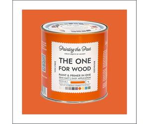 The One for Wood Paint & Primer 1L Orange No. 2 Lions & Tigers &... | Semi Matt Finish, Bio-Based & VOC-Free Formula for Wooden Furniture & Surfaces | Durable & Easy Indoor Home Decorating