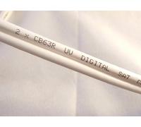 The One Stop Sat Shop Twin satellite cable CB63R/WF65 for Sky Plus, Sky HD, Freesat Plus. Black or white cable choose and choose your length with free cable clips. (5m, White)