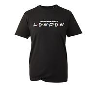 The One Where We Go to London UK Flag Patriot Tourist Themed T-Shirt, Funny Gifts Statement Birthday Kids Unisex Adult Tee Top (Black, XL)