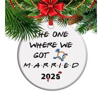 The one Where we got Married Ornament, 2023 Wedding Christmas Ornaments Keepsake, Newlywed Couples Gifts