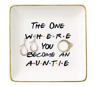 The One Where You Become An Auntie-Gift For Sister,Best Friends-Aunt Announcement-Aunt to Be-New Aunt Gift-Pregnancy Announcement Idea-Ceramic Jewelry Holder Ring Dish Trinket Box Tray-Friends TV Show