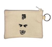 The one who Drives Taxi Art Key Chain Coin Purse Beige