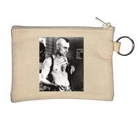 The one who Drives Taxi Photo Key Chain Coin Purse Beige