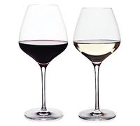The One Wine Glass - Perfectly Designed Shaped Wine Glasses for All Types of Wine by Master Sommelier Andrea Robinson, Premium Mixed Set of 1 Red Wine Glass and 1 White Wine Glass, Lead Free Crystal