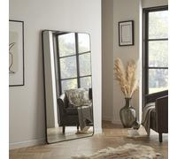 The Online Mirror Shop Large Mirror Camden Rectangular Shape, Curved Corner With Black Aluminium Frame- H150Cm X W85Cm X D3Cm For Living Room