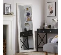 The Online Mirror Shop Leaner Mirror Highbury Rectangular Shape With Antique White Frame- H 165Cm X W 74Cm For Hanging In Bedroom Or Entryway