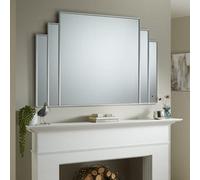 The Online Mirror Shop Overmantle Mirror Charleston Rectangular Shape With Silver Frame For Hanging In Bathroom- H 80Cm X W 120Cm